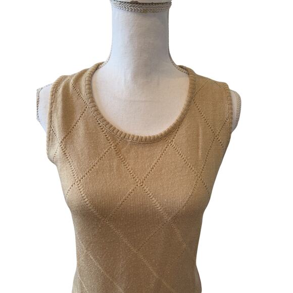 Vintage 70s Sears Argyle Sweater Vest Coffee - Picture 2 of 5